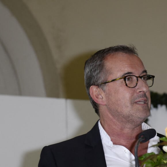 Baptême de la rose "Christophe Dechavanne" au Parc de Bagatelle à Paris le 16 juin 2016.