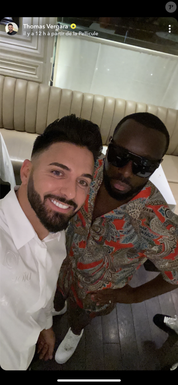 Nabilla et Thomas Vergara passent la soirée avec Manon Marsault et Julien Tanti et Maître Gims et Demdem - Snapchat, 28 août 2020