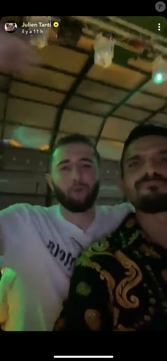 Nabilla et Thomas Vergara passent la soirée avec Manon Marsault et Julien Tanti et Maître Gims et Demdem - Snapchat, 28 août 2020