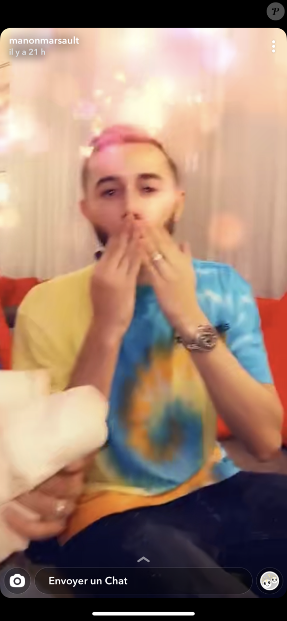 Nabilla et Thomas Vergara passent la soirée avec Manon Marsault et Julien Tanti et Maître Gims et Demdem - Snapchat, 28 août 2020
