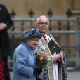 La reine Elizabeth II d'Angleterre - La famille royale d'Angleterre lors de la cérémonie du Commonwealth en l'abbaye de Westminster à Londres, le 9 mars 2020.