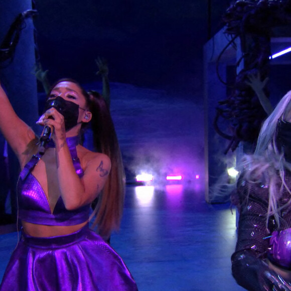 Lady Gaga et Ariana Grande - Cérémonie des MTV Video Music Awards, le 30 août 2020, à New York.