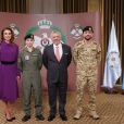 La Princesse Salma de Jordanie, le roi Abdallah II de Jordanie, la reine Rania de Jordanie et le prince Al Hussein bin Abdullah II - La Princesse Salma de Jordanie décroche son diplôme de pilote d'avion. Le 8 janvier 2020