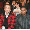 Richard Bohringer et Jean-Baptiste Mendy au Palais des sports de Paris le 16 novembre 1999.