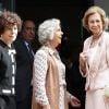 La reine Sofia d'Espagne lors de la cérémonie de remise des prix "Iñigo Alvarez de Toledo a la Investigación Científica en Nefrología awards" à Madrid. Le 25 février 2020
