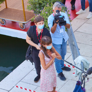 Tilda Swinton à son arrivée à l'hôtel Excelsior lors de la 77ème édition du Festival international du film de Venise, la Mostra. Le 3 septembre 2020