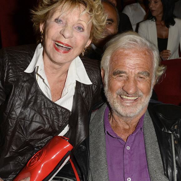 Annie Cordy et Jean-Paul Belmondo - Audition publique des meilleurs élèves de l'école de théâtre "L'entrée des Artistes" au théâtre de la Gaité-Montparnasse à Paris le 22 juin 2015. 