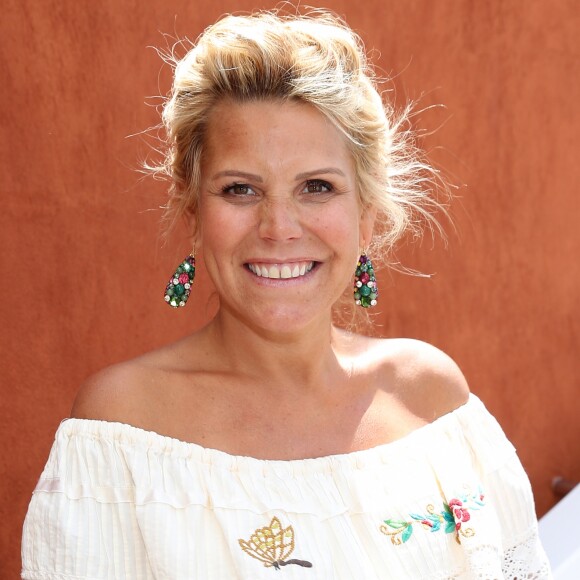 Laura Tenoudji (enceinte) au village lors des internationaux de France de Roland Garros à Paris, le 31 mai 2017. © Dominique Jacovides - Cyril Moreau/ Bestimage