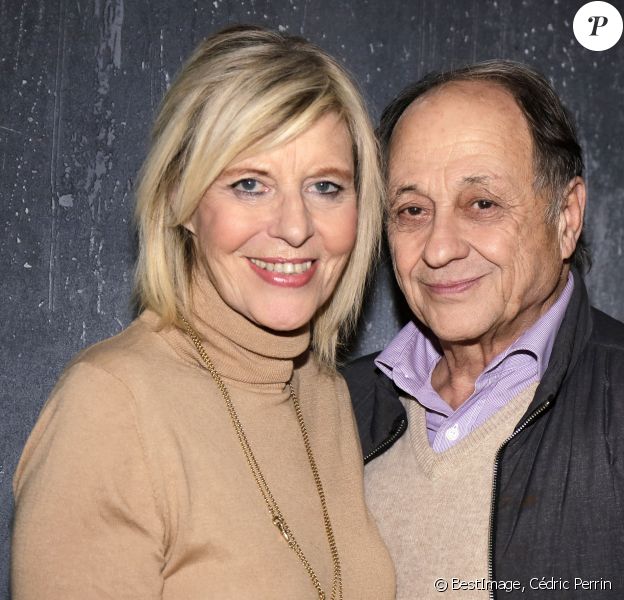 Exclusif - Rendez-vous avec Chantal Ladesou et son mari Michel Ansault à Paris. © Cédric Perrin/Bestimage