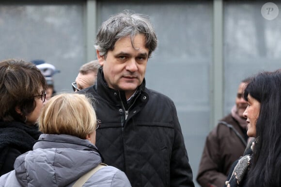 Laurent Sourisseau, dit Riss et l'équipe de Charlie Hebdo - Commémorations des attentats du 7 janvier 2015 au siège de Charlie Hebdo et Bd Richard Lenoir (Ahmed Merabet) dans le XIe arrondissement à Paris. Le 7 janvier 2020 © Stéphane Lemouton / Bestimage 