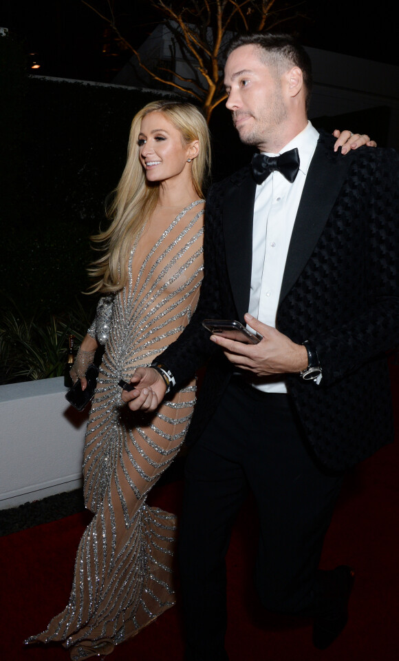 Paris Hilton à la sortie de la 77e cérémonie annuelle des Golden Globe Awards à l'hôtel Beverly Hilton à Los Angeles, Californie, Etats-Unis.