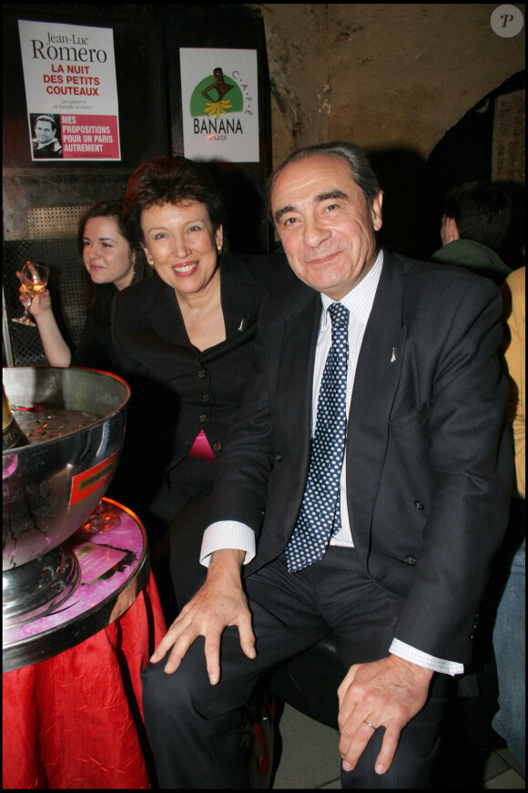 Bernard Debré et Roselyne Bachelot au Banana Café à Paris, lors de la présentation du livre de Jean-Luc Romero en 2006