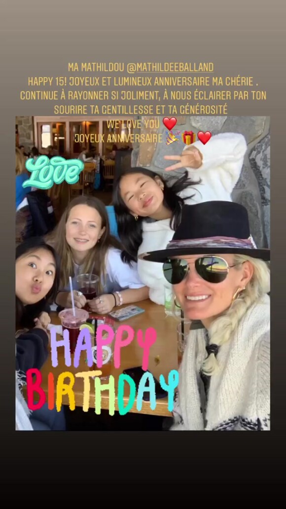 Laeticia Hallyday, ses filles Jade et Joy, et sa belle-fille Mathilde, sur Instagram le 13 septembre 2020.