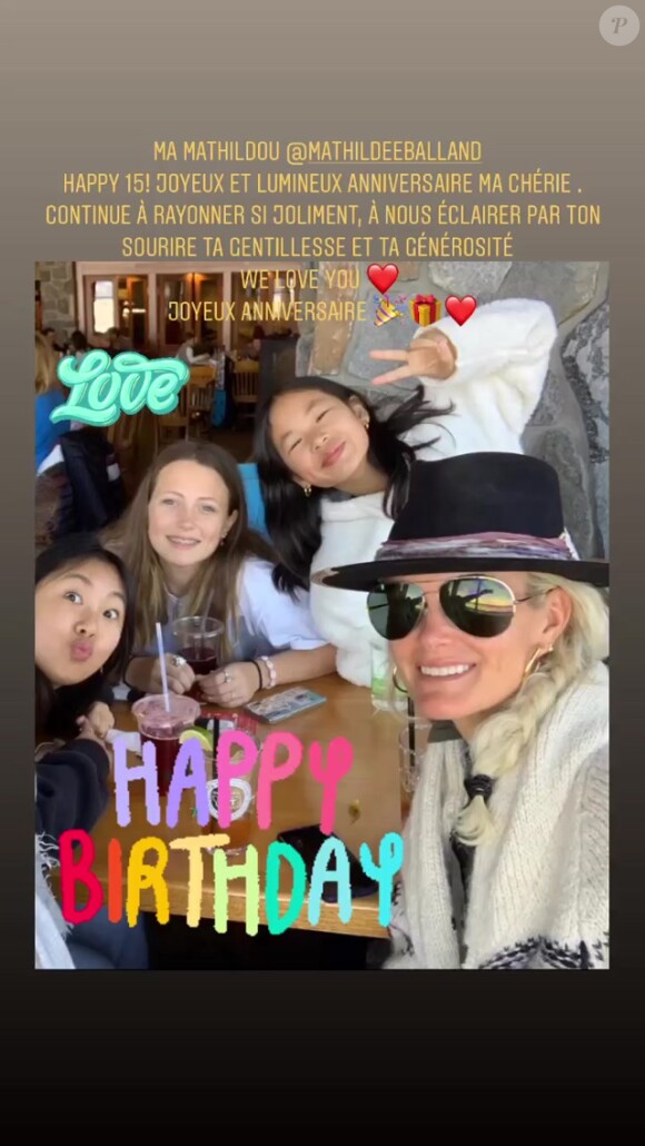 Laeticia Hallyday, ses filles Jade et Joy, et sa belle-fille Mathilde Balland, sur Instagram le 13 septembre 2020.