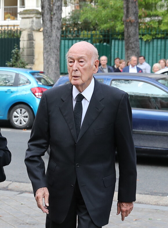 Valéry Giscard d'Estaing - Obsèques de Liliane Bettencourt en l'église Saint-Pierre de Neuilly-sur-Seine le 26 septembre 2017.