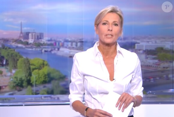 Les adieux de Claire Chazal au JT de TF1 en 2015.