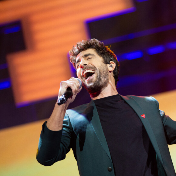 Le chanteur espagnol Agustin Galiana (parrain du Télévie 2020) lors de la 32ème édition du Télévie, l'opération de récolte de dons de RTL Belgium au profit du Fonds de la recherche scientifique (FNRS) pour aider la lutte contre la leucémie et le cancer. Belgique, Bruxelles, le 19 septembre 2020