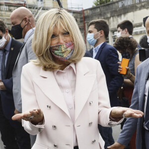 Visite de l'Hôtel de Polignac, à l'occasion des journées européennes du patrimoine et de la troisième édition du Loto du Patrimoine. Brigitte Macron - Condom, le 18 Septembre 2020. © Sébastien Ortola / Pool / Bestimage