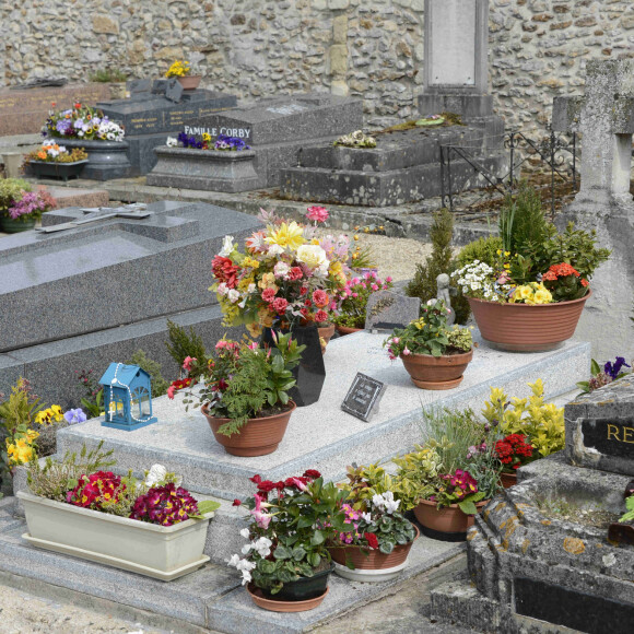 La tombe de Romy Schneider à Boissy-sans-Avoir, dans les Yvelines, le 3 mai 2013.