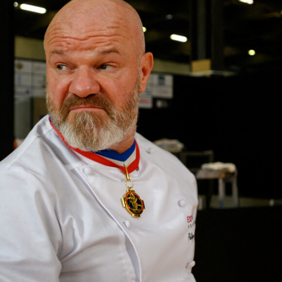 Exclusif - Philippe Etchebest préside le salon français de la restauration "Expotel" à Bordeaux. Il dirige aussi la journée des chefs et sa compétion regroupant 22 Etoiles sur l'évènement, le 25 Novembre 2019. © Patrick Bernard/ Bestimage