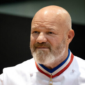 Exclusif - Philippe Etchebest préside le salon français de la restauration "Expotel" à Bordeaux. Il dirige aussi la journée des chefs et sa compétion regroupant 22 Etoiles sur l'évènement, le 25 Novembre 2019. © Patrick Bernard/ Bestimage