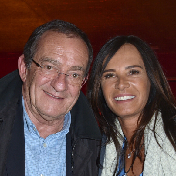 Exclusif - Jean-Pierre Pernaut et sa femme Nathalie Marquay - Les célébrités assistent au One Woman Show de l'humoriste E.Poux "Le syndrome du Playmobil" au Casino de Paris, France, le 15 avril 2019. © Giancarlo Gorassini/Bestimage