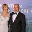 Le prince Albert II de Monaco et la princesse Charlène lors du photocall du gala "Monte-Carlo Gala for Planetary Health" organisé par la Fondation Prince Albert II de Monaco le 24 septembre 2020. © Jean-Charles Vinaj / Pool Monaco / Bestimage