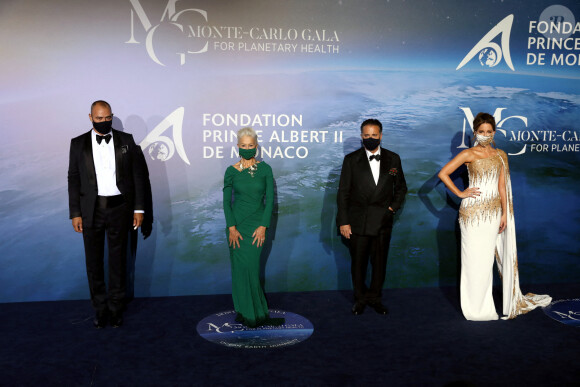 Milutin Gatsby, Helen Mirren, Andy Garcia et Kate Beckinsale lors du photocall du gala "Monte-Carlo Gala for Planetary Health" organisé par la Fondation Prince Albert II de Monaco le 24 septembre 2020. © Jean-François Ottonello / Nice Matin / Bestimage