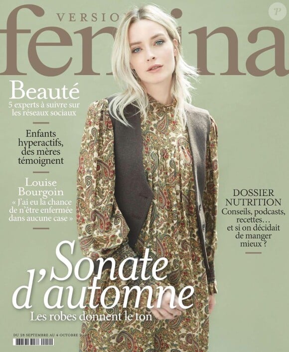 Louise Bourgoin dans le magazine "Version Femina", du 28 septembre 2020.