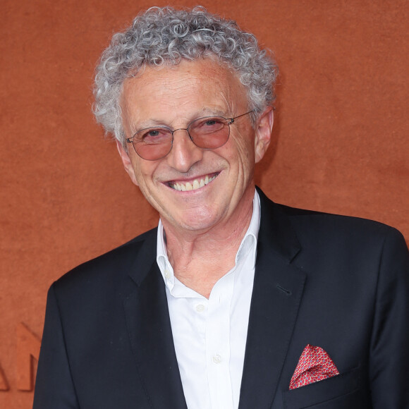 Nelson Monfort - People dans le village lors des Internationaux de Tennis de Roland-Garros à Paris, le 27 mai 2018. © Jacovides/Moreau/Bestimage 