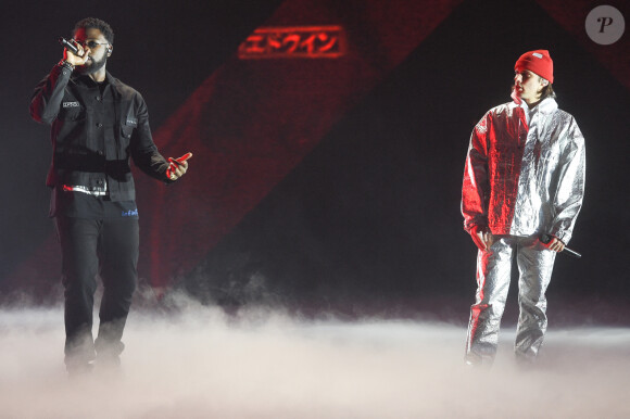 Damso (Album rap : Lithopédion), Orelsan (Victoire de la musique : Concert) lors de la cérémonie des 34e Victoires de la Musique à la Seine Musicale, Boulogne Billancourt le 8 février 209. © Coadic Guirec / Bestimage