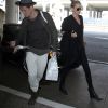 Jude Law et Phillipa Coan à l'aéroport de Los Angeles. Le 13 mai 2016. @GSI/ABACAPRESS.COM