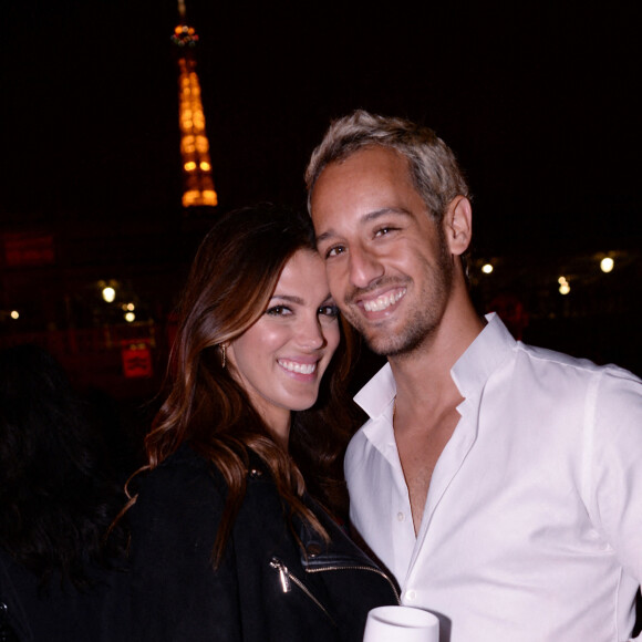 Exclusif - Prix Spécial - Iris Mittenaere (Miss France et Miss Univers 2016) et son compagnon Diego El Glaoui - Maëva Coucke fête son 26ème anniversaire sur la péniche "Pastel" avec ses amis à Paris le 27 juin 2020. © Rachid Bellak/Bestimage 