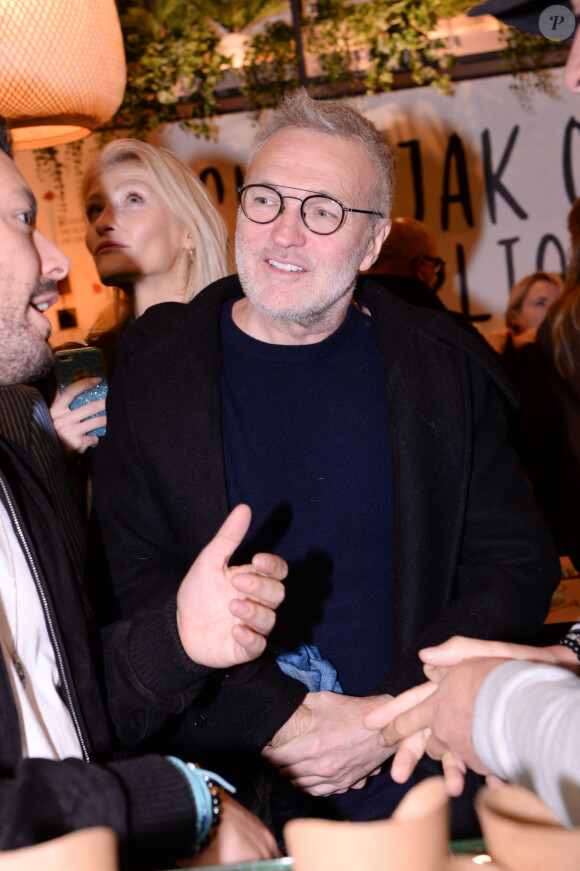 Laurent Ruquier - Inauguration du nouveau restaurant de fast food healthy de K. Adams, le "Jak Healthy" au 24 rue de Rivoli dans le 4ème arrondissement à Paris, le 15 octobre 2019. Le concept du restaurant est né de la rencontre entre le coach sportif J. Exilie, la restauratrice A. Sachet et l'humoriste K. Adams réunis autour d'une même idée: un repas sur le pouce sain et équilibré. © Rachid Bellak/Bestimage