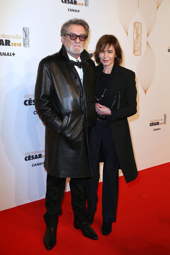 Eddy Mitchell et sa femme Muriel Bailleul - Photocall lors de la 43ème cérémonie des Cesar à la salle Pleyel à Paris, le 2 mars 2018. © Dominique Jacovides - Olivier Borde / Bestimage 
