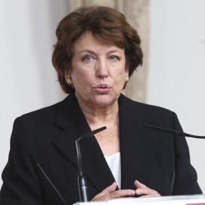 Roselyne Bachelot (Ministre de la Culture) - Présentation du programme Action Coeur de Ville - Relance et Résilience à Paris © Michael Baucher / Panoramic / Bestimage