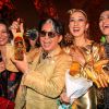 Marpessa Hennink, Kenzo Takada, Pat Cleveland et Cristina Cordula pendant la soirée "Kenzo Takada's Birthday Night" pour fêter les 80 ans de Kenzo Takada au Pavillon Ledoyen à Paris, France. © Philippe Baldini/Bestimage