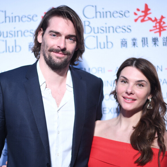 Camille Lacourt et sa compagne Alice Detollenaere (Miss Bourgogne) lors du déjeuner d'affaires "Edition Spéciale Femmes" de la 5ème édition du Chinese Business Club à l'occasion de la journée internationales des droits des femmes au Pavillon Cambon Potel et Chabot, à Paris, France © Rachid Bellak/Bestimage 