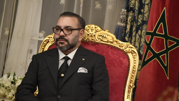 Mohammed VI, le roi du Maroc, en conférence de presse au Palais Royal à Rabat, le 13 février 2019.