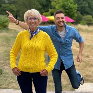 Mercotte et Cyril Lignac sur le tournage du "Meilleur Pâtissier", photo Instagram du 30 juin 2020