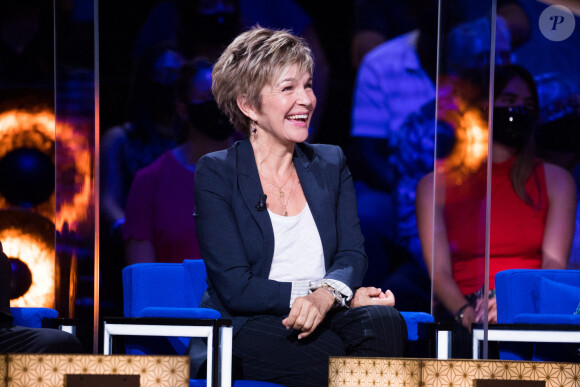 Exclusif - Véronique Jannot - Enregistrement de l'émission "La boîte à Secrets 5" à Paris, qui sera diffusée le 9 octobre sur France 3. Le 21 septembre 2020. © Tiziano Da Silva / Bestimage 