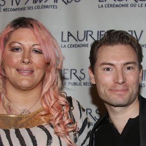 Loana Petrucciani et Fred Cauvin - Soirée des Lauriers TV Awards au Théâtre des Variétés à Paris, le 13 janvier 2016. © Denis Guignebourg/Bestimage