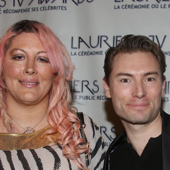 Loana Petrucciani et Fred Cauvin - Soirée des Lauriers TV Awards au Théâtre des Variétés à Paris, le 13 janvier 2016. © Denis Guignebourg/Bestimage