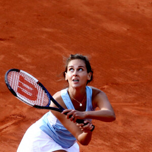 Ophélie Meunier et Pierre-Henri Mathieu ont remporté le tournoi de tennis du programme "Stars, Set et Match", dont la marque française "Hair rituel by Sisley" est le partenaire officiel, sur le court Simonne-Mathieu dans le cadre des Internationaux de Roland Garros à Paris. Le 7 Octobre 2020 © Dominique Jacovides / Bestimage