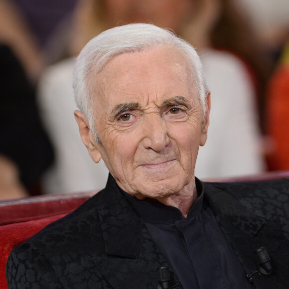 Charles Aznavour Enregistrement de l'émission " Vivement Dimanche " qui sera diffusée le 3 Mai 2015. Paris le 29 Avril 2015 Invité principal Charles Aznavour