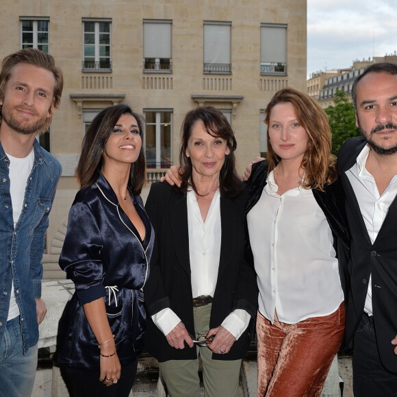 Philippe Lacheau, Reem Kherici, Chantal Lauby, Julia Piaton et François-Xavier Demaison lors de l'avant-première du film "Jour J" au cinéma Gaumont-Opéra à Paris © Veeren/Bestimage