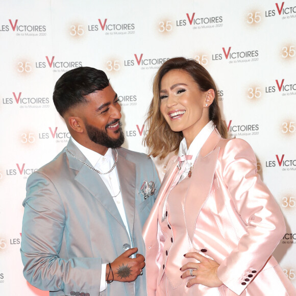 Slimane et Vitaa lors de la 35ème édition des Victoires de la musique à La Seine Musicale, Boulogne Billancourt le 14 février 2020. © Cyril Moreau / Bestimage