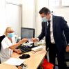 Christian Estrosi, le maire de Nice, a lancé la campagne de vaccination contre la grippe à Nice, dans l'un des quatre centres de vaccination de la ville, le 12 octobre 2020. Portée par la Ville de Nice depuis 2015, l'opération "Vacci'Nice" fédère et mobilise une vingtaine d'acteurs de la vaccination privés et publics, dont la Caisse primaire d'Assurance Maladie et de nombreuses mutuelles. Elle vise à inciter le grand public et les professionnels de santé à faire le point sur la vaccination, à promouvoir l'accès à la vaccination à tous les âges de la vie et ainsi contribuer à réduire les inégalités dans l'accès à la santé. © Bruno Bebert / BestImage