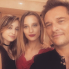 David Hallyday entouré de ses filles Ilona et Emma.