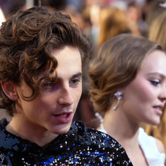 Thimothée Chalamet et Lily-Rose Depp le 3 octobre 2019 à Londres @Aurore Marechal/ABACAPRESS.COM